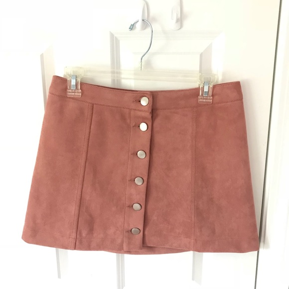 Forever 21 Dresses & Skirts - Forever 21 Pink Suede Skirt